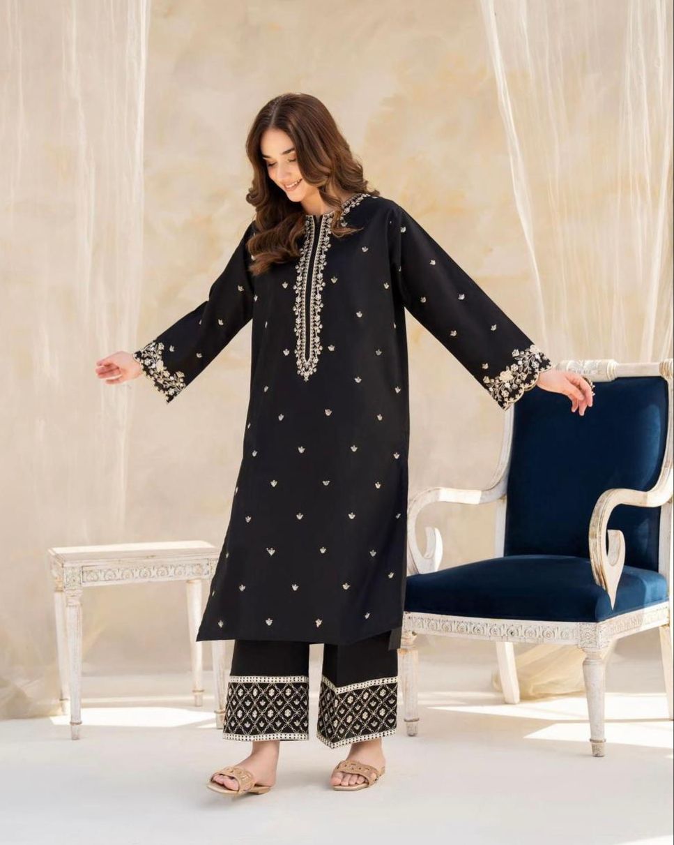 Black Gulab Emb 2pc